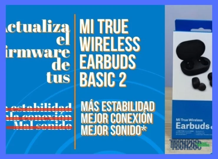 Actualización de firmware en audífonos True Wireless usando pantalla táctil y conexión Bluetooth activa