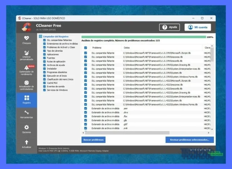 ¿Cuál es la diferencia entre usar la herramienta de Windows vs un programa como CCleaner?