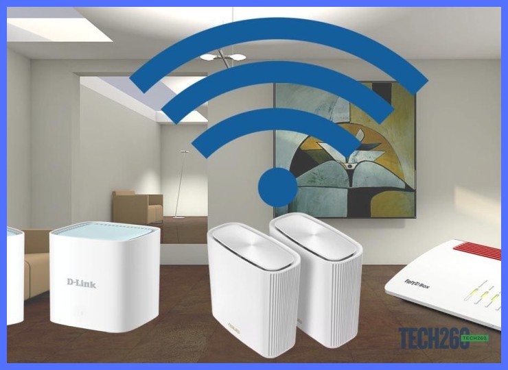 Router principal y módem de internet con velocidad suficiente